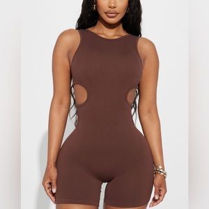 Brelylyn Seamless Romper- Brown